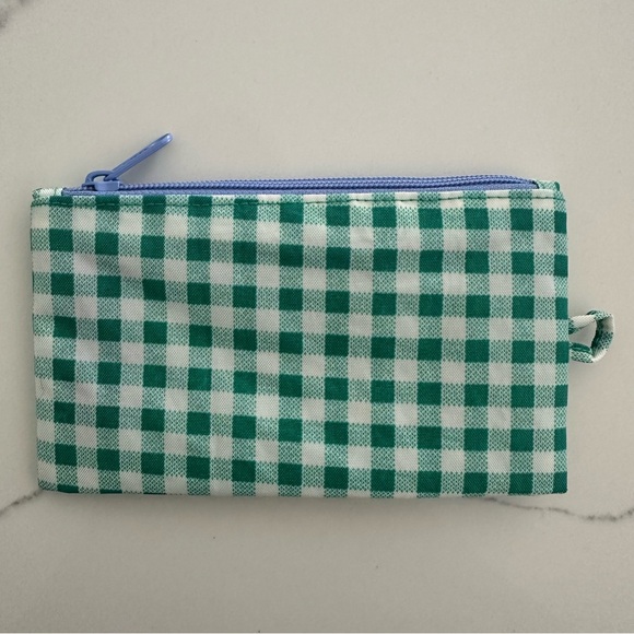 NWT BAGGU Go Pouch Set of Two in Large and Small Size Green and White Gingham - Picture 3 of 8